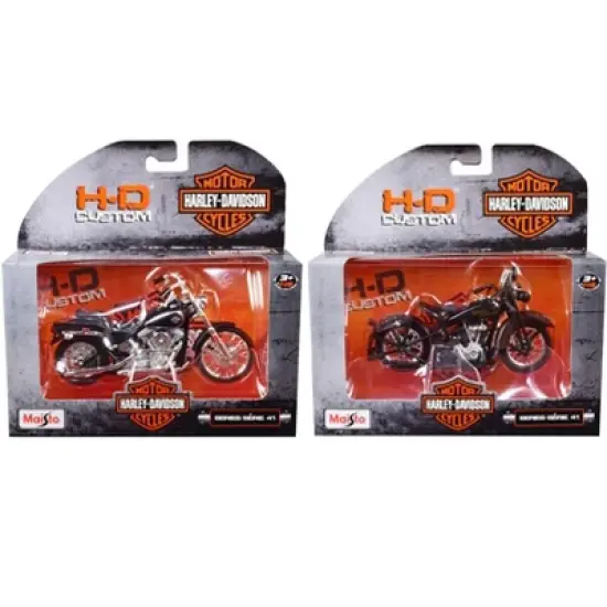 Harley-Davidson Motorcycles 6 piece Set Series 41 1/18 Diecast Models by Maisto image {2}