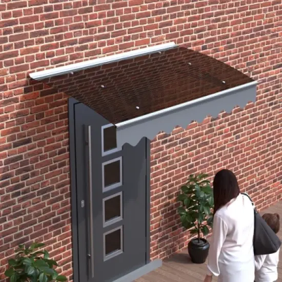 PAGED Awning Window Awnings with Aluminum Alloy Bracket and Valance for Door Entrance image {1}