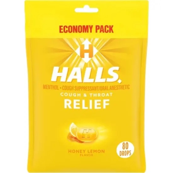 Halls Cough Drops - Honey Lemon - 80ct image {11}