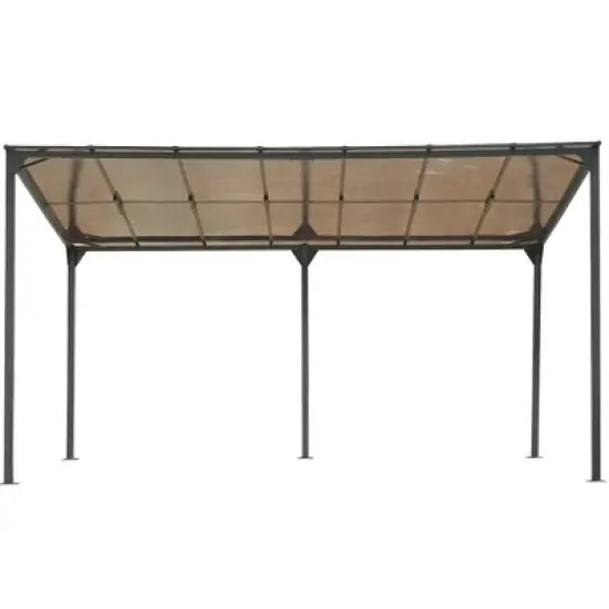Wall-Mounted Gazebo with PC Roof Panels for Patio, Outdoor Pergola Gazebo with Iron Frame for Deck, Awning Gazebo Shelter for Garden-Koiai image {4}