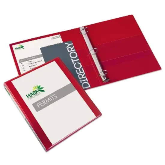 Avery Heavy-Duty View Binder w/Locking 1-Touch EZD Rings 1" Cap Red 79170 image {3}