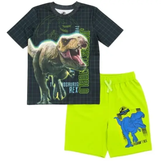 Jurassic World Jurassic Park T-Rex Toddler Boys T-Shirt and Shorts Outfit Set Toddler to Big Kid image {12}