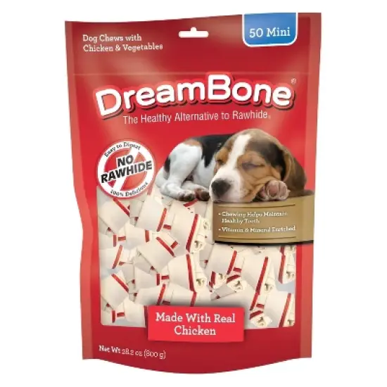 DreamBone Mini Bones with Chicken and Vegetable Flavor Dog Treats image {7}