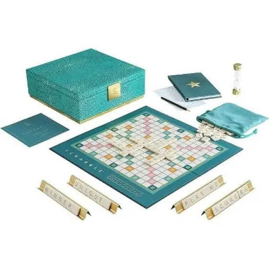 WS Game Company Scrabble Del Mar Shagreen Edition Board Game image {6}