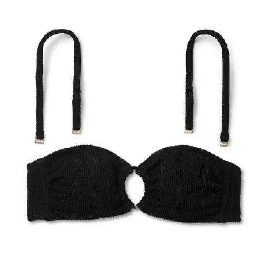 Women's Ribbed Textured O-Ring Bandeau Bikini Top - Wild Fable&trade; image {5}