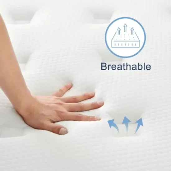 Wuleitex 12 Inches Individual Pocket Coils Hybrid Mattress with Premium Memory Foam & Medium Plush Feeling image {6}