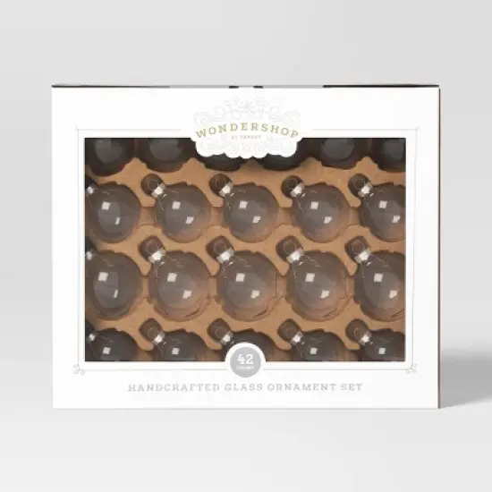 42pc Round Glass Christmas Tree Ornament Set - Wondershop&trade; image {2}