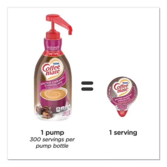 Coffee mate Liquid Creamer Pump Bottle, Salted Caramel Chocolate, 1.5 Liter image {4}