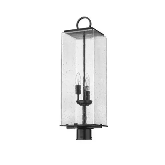 Sana Outdoor Aluminum Fixture - 3 Bulbs, Dimmable, Wet Rated, 8.25"W x 26.5"H, Black Finish image {2}