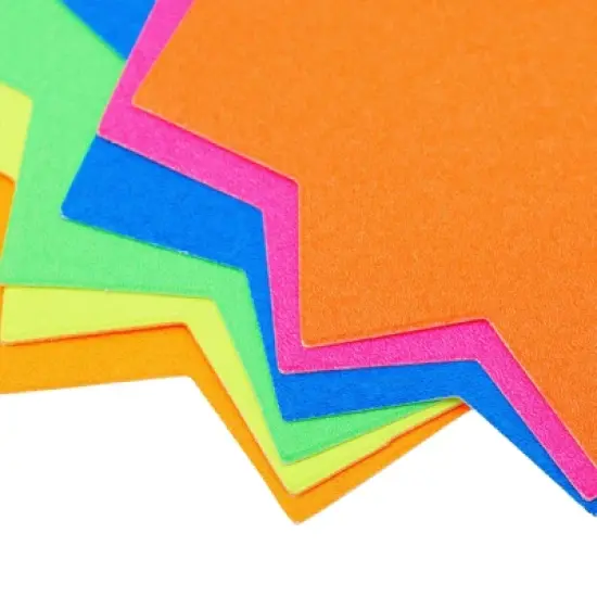 Juvale 120-Pack Bulletin Board Decorations, Blank Cutouts, Starburst Signs for Retail, Office Supplies, Sales, Poster Boards (6 Colors, 4x4 in) image {7}