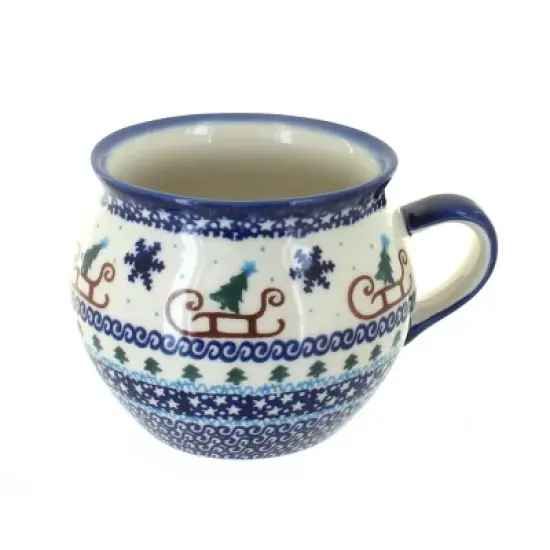 Blue Rose Polish Pottery 56 Vena Bubble Soup Mug image {12}