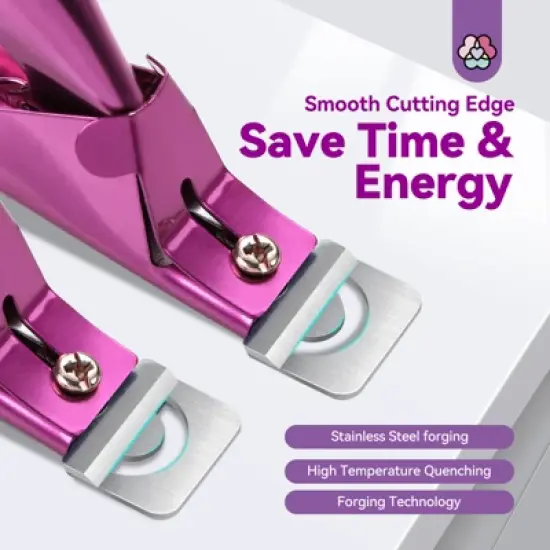 Saviland Magnetic Precision Nail Cutter: Rose Gold Clipper w/ Sizer Magnets - 15-Pc Artist's Essential Trimmer Set. image {3}