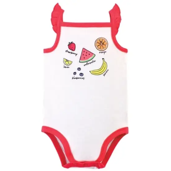 Touched by Nature Baby Girl Organic Cotton Bodysuits 5pk, Fruit image {5}