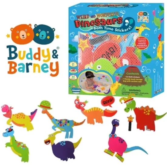 Buddy & Barney: Weird & Wonderful Dinosaurs Bath Time Stickers - Age 3+ image {6}