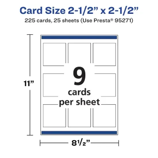 Avery Printable Business Cards, 2.5" x 2.5", Glossy White, 225ct image {4}