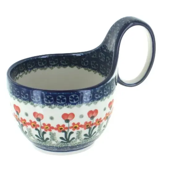 Blue Rose Polish Pottery 845 Ceramika Artystyczna Soup Mug image {21}
