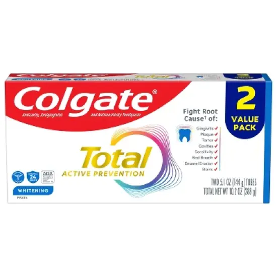 Colgate Total Active Prevention Whitening Toothpaste - Mint - 5.1oz image {17}