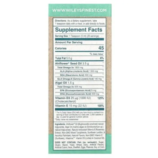 Wiley's Finest CatchFree Omega, Tropical Mango,  4.23 fl oz (125 ml) image {1}