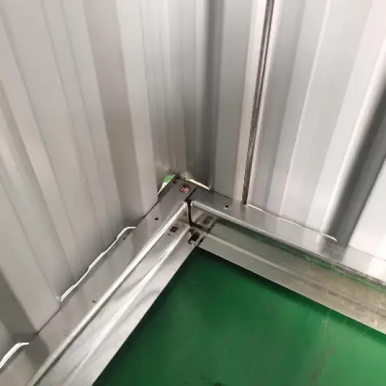 3x5 FT Outdoor Storage Shed, Waterproof Garden Cabinet with Sturdy Black Frame, Detachable Design for Easy Assembly, Perfect for Tools & Equipment image {2}