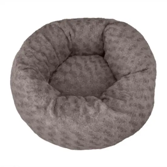 FurHaven Deep Dish Curly Fur Plush Donut Dog Bed image {1}