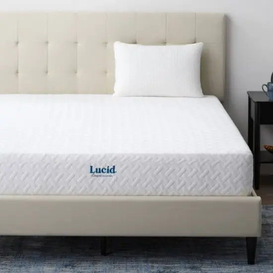 Lucid Comfort Collection  Medium 10" Gel Memory Foam Mattress image {7}