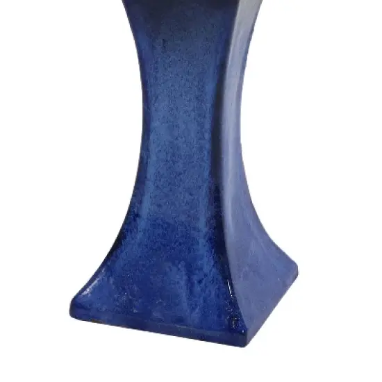 Sunnydaze Ceramic Bird Bath with Glazed Finish - Blue Glazed Finish - 16" H image {7}