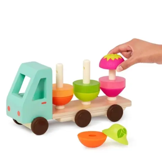 B. toys Stacking Toy - Stack & Roll Fruit Truck image {2}