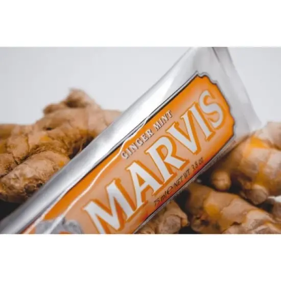 Marvis Toothpaste (Ginger Mint) - 4.5 oz FULL SIZE | Tooth paste w/ mint to create a subtly spicy effect | Removes teeth plaque and tartar image {2}