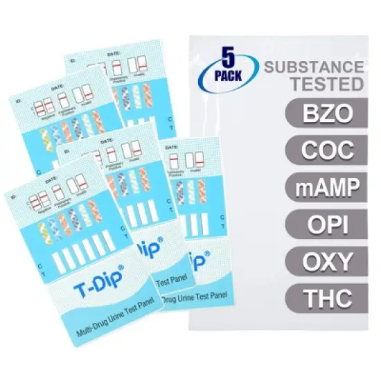Mintegrity [5pk] 6 Panel Urine Drug Test Card for Home | High Sensitivity Substance Screening Home Detection Urine Dip Card | MT-WDOA-564 image {5}