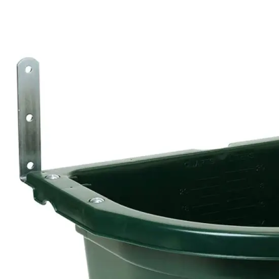 Little Giant 20 Quart Heavy Duty Mountable Plastic Fence Feeder Bucket for Feeding Small Livestock and Pets at Home or Farm, Green image {2}