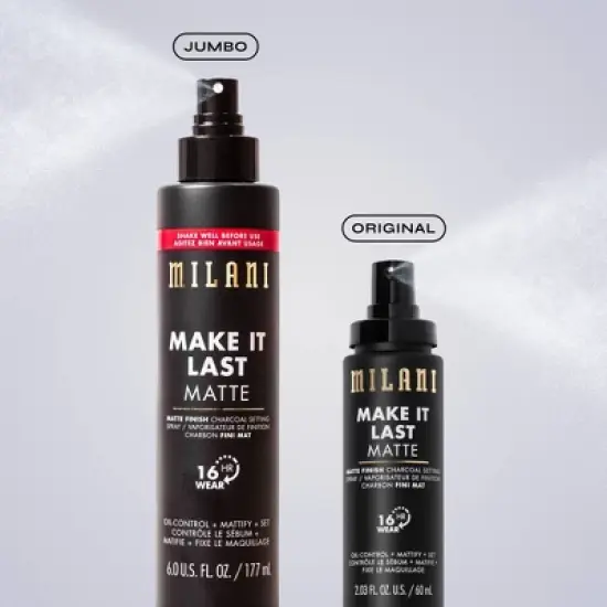 Milani Make It Last Matte Finish Charcoal Setting Spray image {3}