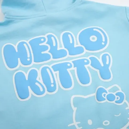 Hello Kitty Women's Aqua Blue Hoodie & Shorts Set image {5}