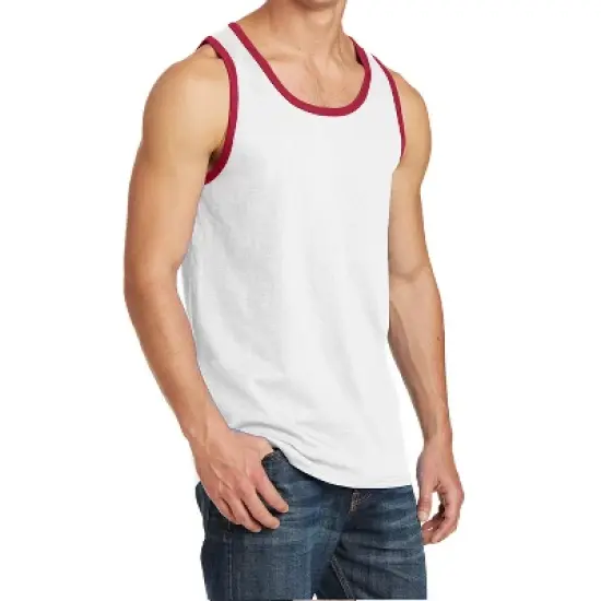 Mafoose Mens Solid Cotton Tank Top Sleeveless Tee Shirt for Sports, Gym, Fitness, Beach image {13}