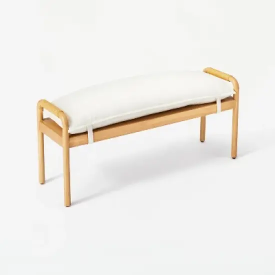 Ventura Pillow Top Bench Natural - Threshold&trade; designed with Studio McGe Assembly Required image {2}