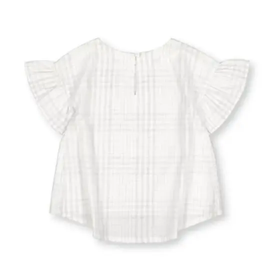 Hope & Henry Girls' Short Ruffle Sleeve Top, Infant image {2}