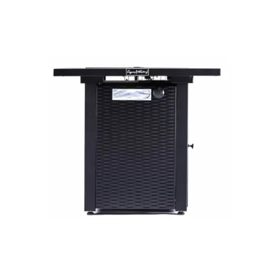 Garden Comfort 28" Square Outdoor Fire Table Black image {3}