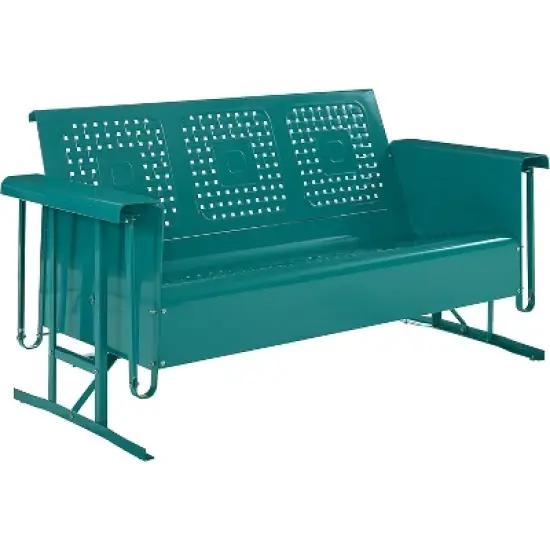 HomeStock Bates Outdoor Metal Sofa Glider image {8}