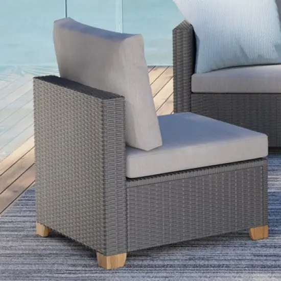 GRANDPATIO Wicker Outdoor Patio Sofa image {3}