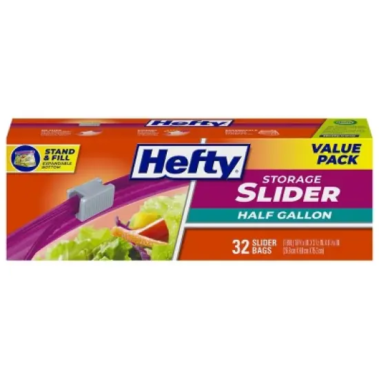 Hefty Half Gallon Storage Slider Bags - 32ct image {7}