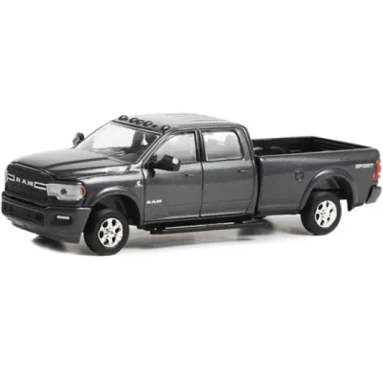 2022 RAM 2500 Big Horn Sport 4X4 Truck Granite Crystal Gray Metallic "Showroom Floor" 1/64 Diecast Model Car by Greenlight image {1}