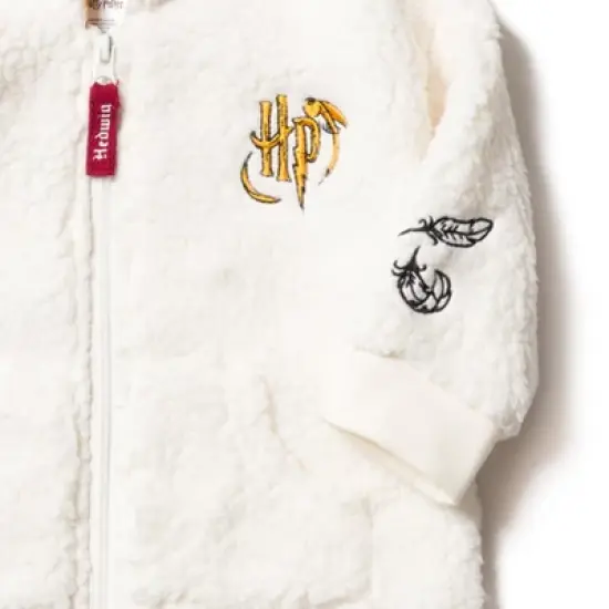 Harry Potter Hedwig Owl Fleece Zip Up Costume Hoodie Newborn to Toddler image {4}