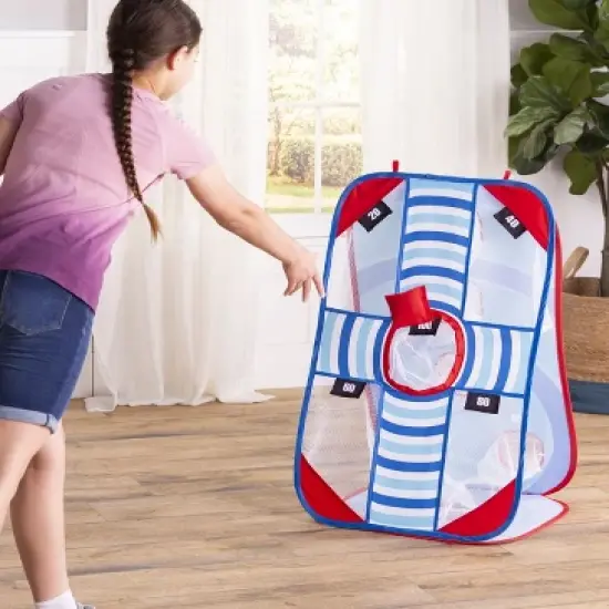 HearthSong 3-in-1 Portable Pop-Up Target Game Set with 6 Bean Bags&mdash;Skee-Ball, Bean Bag Toss, and Bulls-Eye Target image {7}