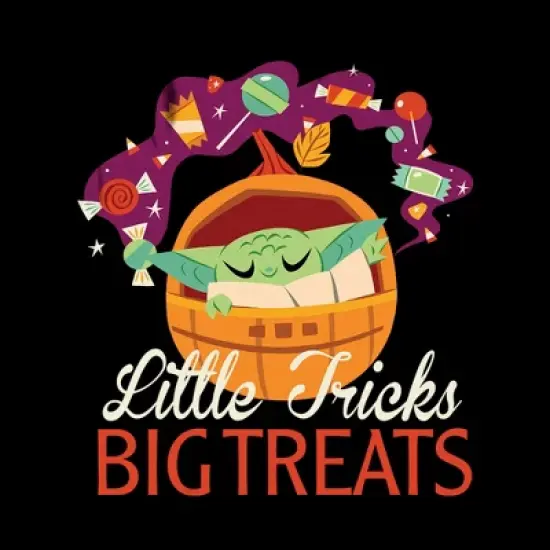 Men's Star Wars The Mandalorian Halloween Grogu Big Treats T-Shirt image {1}