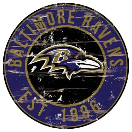NFL Baltimore Ravens Established 12" Circular Sign image {1}