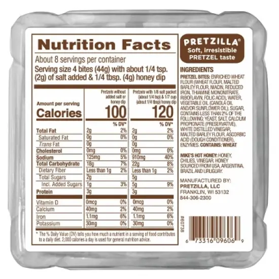 Pretzilla Soft Pretzel Bites Tub Hot Honey Dipping Sauce - 12.3oz image {1}