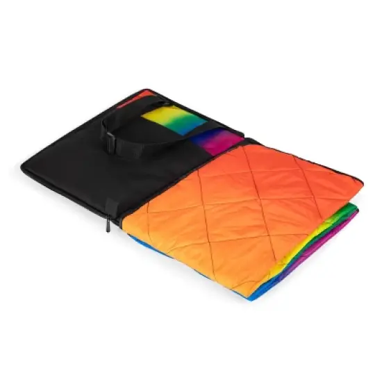 NHL Buffalo Sabres Vista Outdoor Picnic Blanket & Tote - Rainbow/Black image {2}