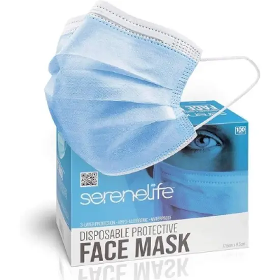 SereneLife 3 Layer Disposable Face Mask image {6}