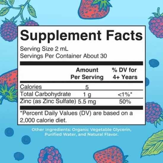 MaryRuth's Kids Zinc Drops, Berry, Org, 2 oz image {1}