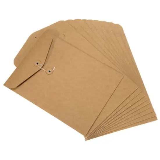 Unique Bargains String-Tie A4 Document Letter Filing Envelopes Brown image {6}