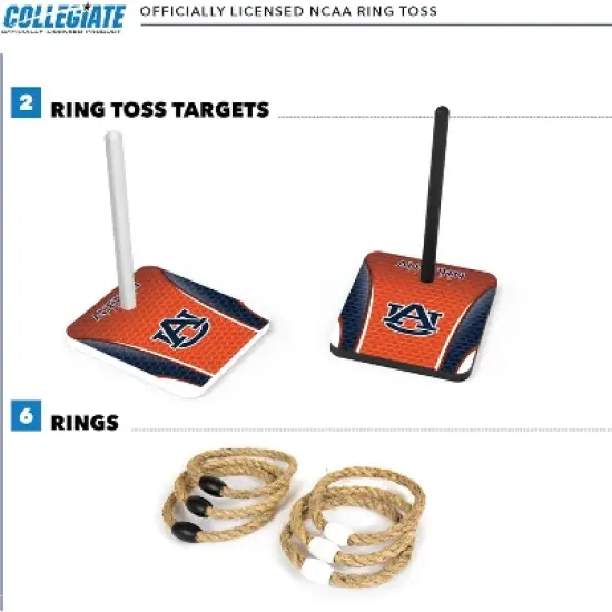 NCAA Auburn Tigers Solid Wood Quoits Toss Game image {1}